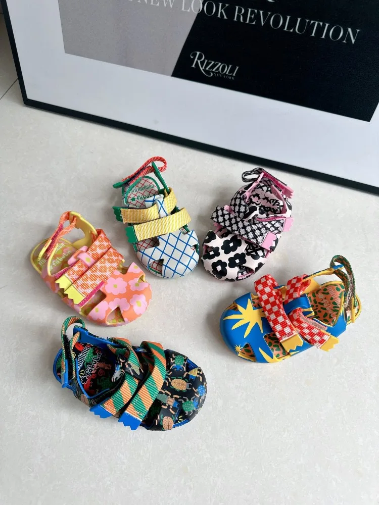 New Arrival 2023 Mini Melissa Children Sandals Hot Sale Kids Beach Shoes Big Girl and Boy Fashion Jelly Shoes HMI083 New Arriva