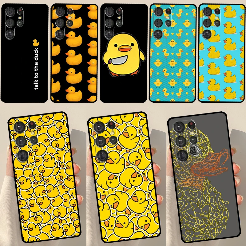 Yellow Duck Case For Samsung Galaxy S23 S22 Ultra S21 S20 FE S9 S10 S22 Plus Note 20 Note 10 Plus Cover