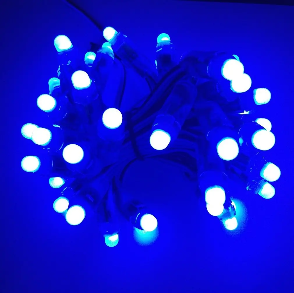 50pcs 12mm WS2811 Full Color LED Pixel Light Module DC 5V IP68 Waterproof RGB Color 2811 1903 IC Digital LED Christmas Light