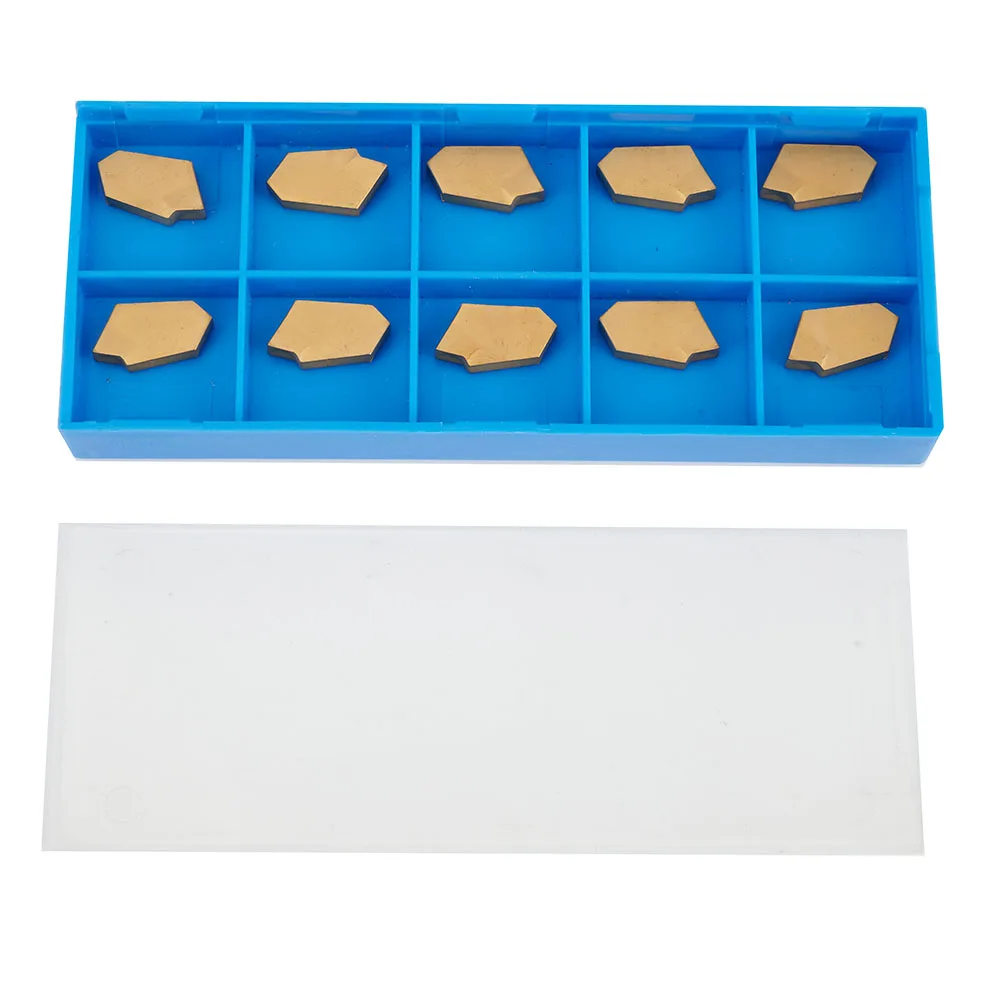 

Cemented Carbide Blade Assortment Ten Sp300 Inserts Paired With Robust Spb332 Grooving Tool For Optimal Results
