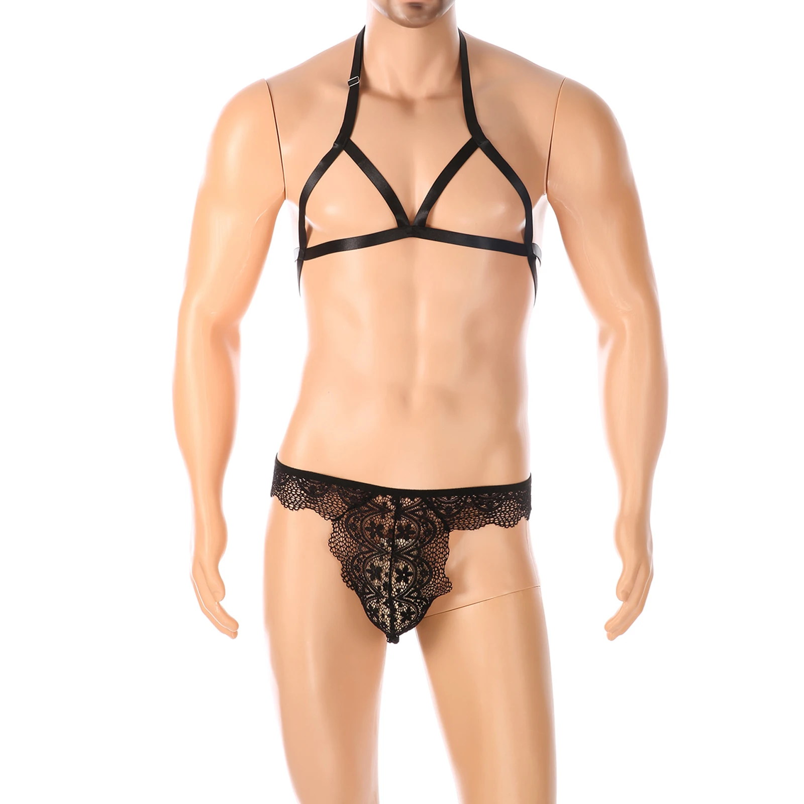 ملابس داخلية ذكية للرجال-ملابس داخلية دانتيل للرجال ، ملابس داخلية مثيرة ، مفرغة ، عبودية ، دمية ، بيبي دول ، زي قابل للتعديل
