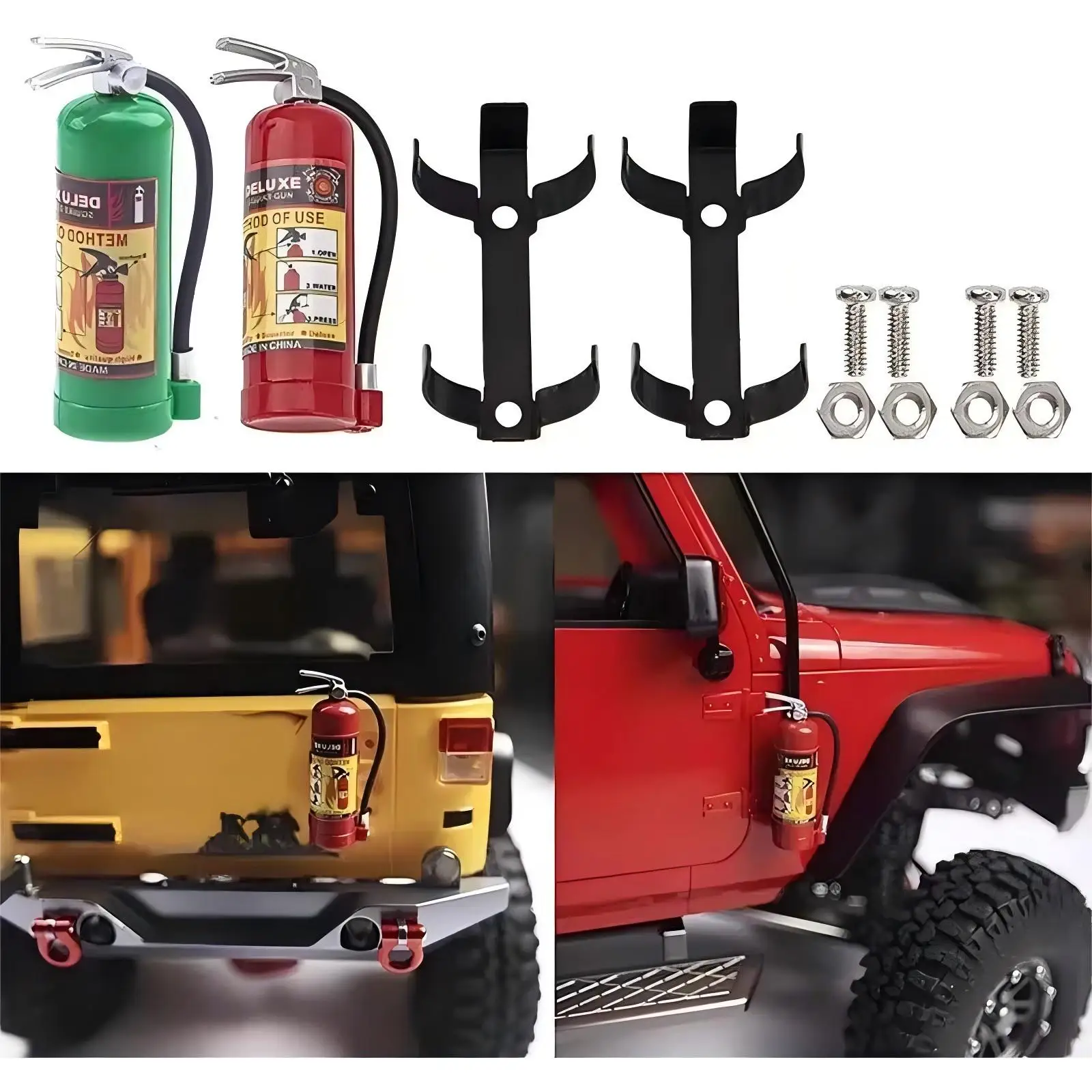 Simulation Tanne und Feuerlöscher im Maßstab 1:10, RC Rock Crawler-Zubehör für Trax TRX4 Axial SCX10 TAMIYA CC01 TRX-6 D90 D110 AXIAL