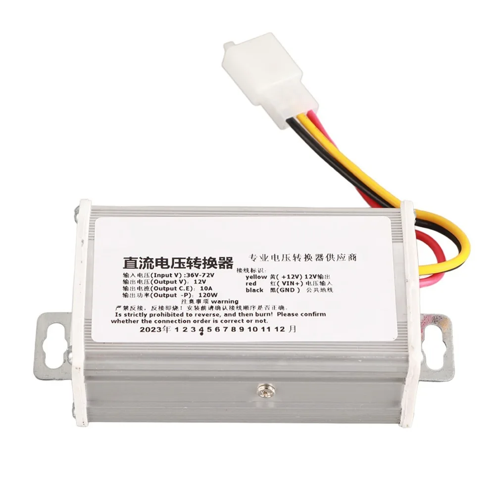 

Стабилизированный преобразователь напряжения DC 36В-72В в 12В, 120Вт, 10А, понижающий преобразователь для электровелосипедов