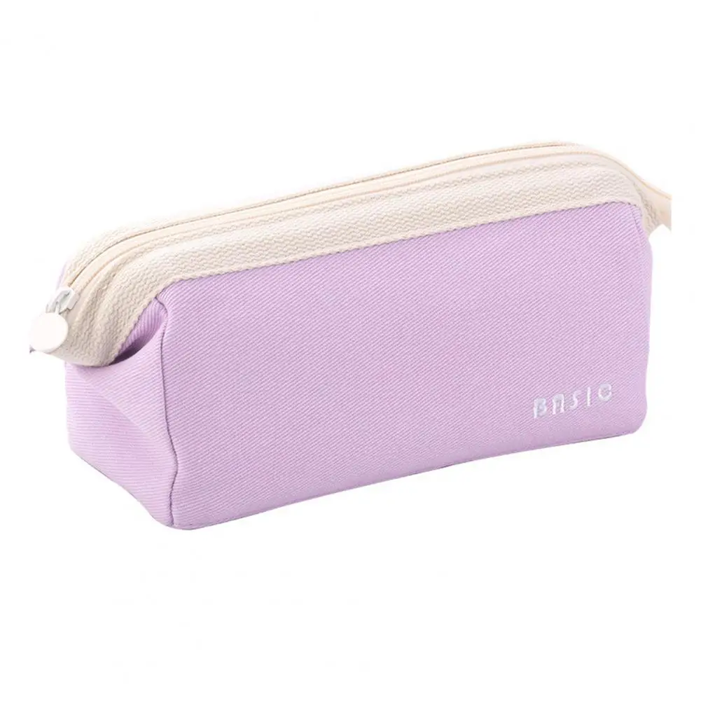 Zippered Pencil Case Pencil Pouch Multifunctional Capacity Pencil Case for Junior High School Students Portable Zipper for Boys