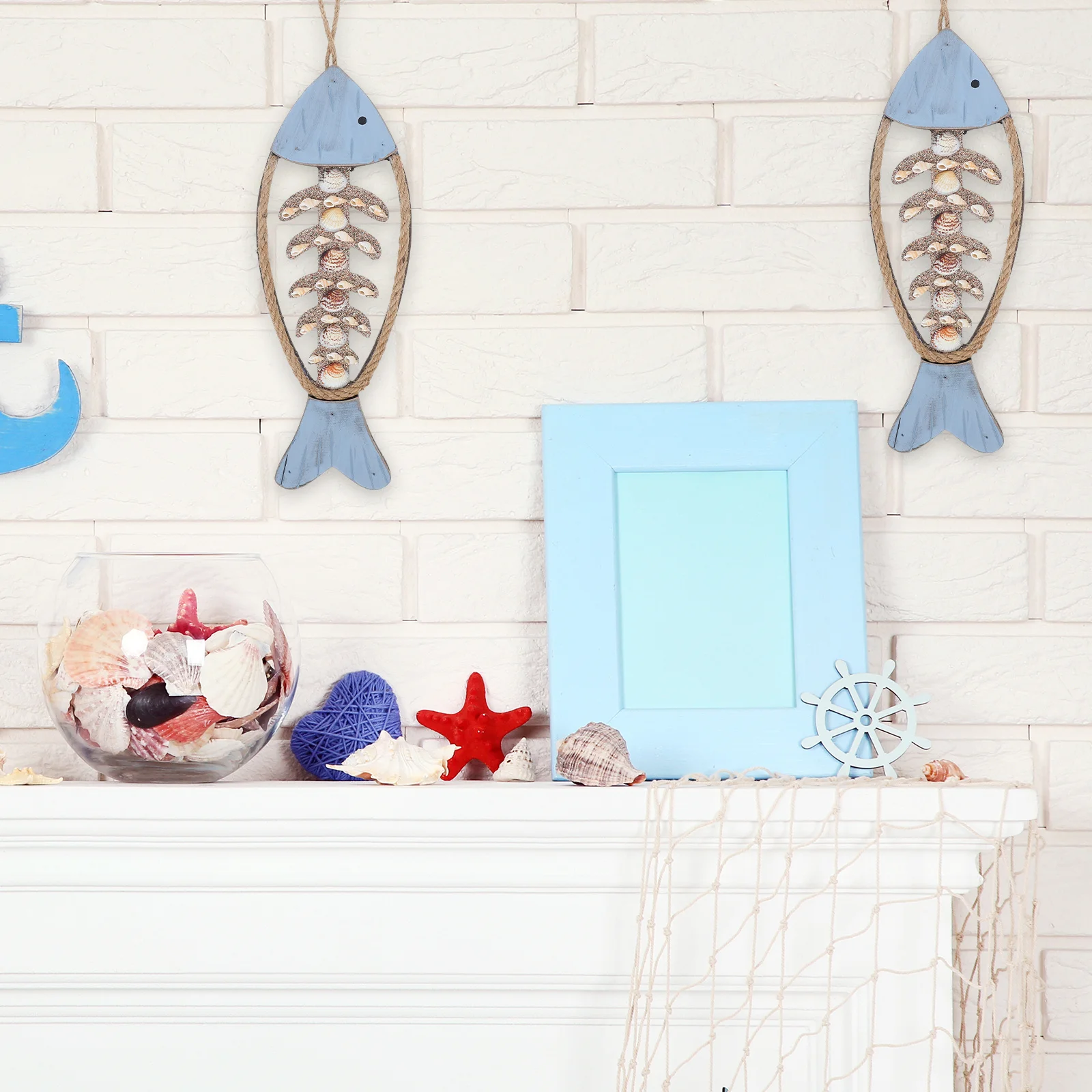 

Rustic Fish Wall Decor Wooden Fish Wall Art Mediterranean Style Nautical Lake House Sign Coastal Room Decor Hotel Corridor