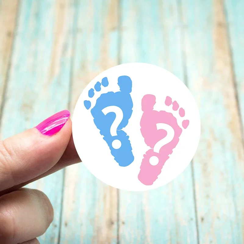 He or She Gender Reveal Team Boy Team Girl Stickers Boy or Girl Tags Labels Party Creative Decoration Baby Shower Supplies