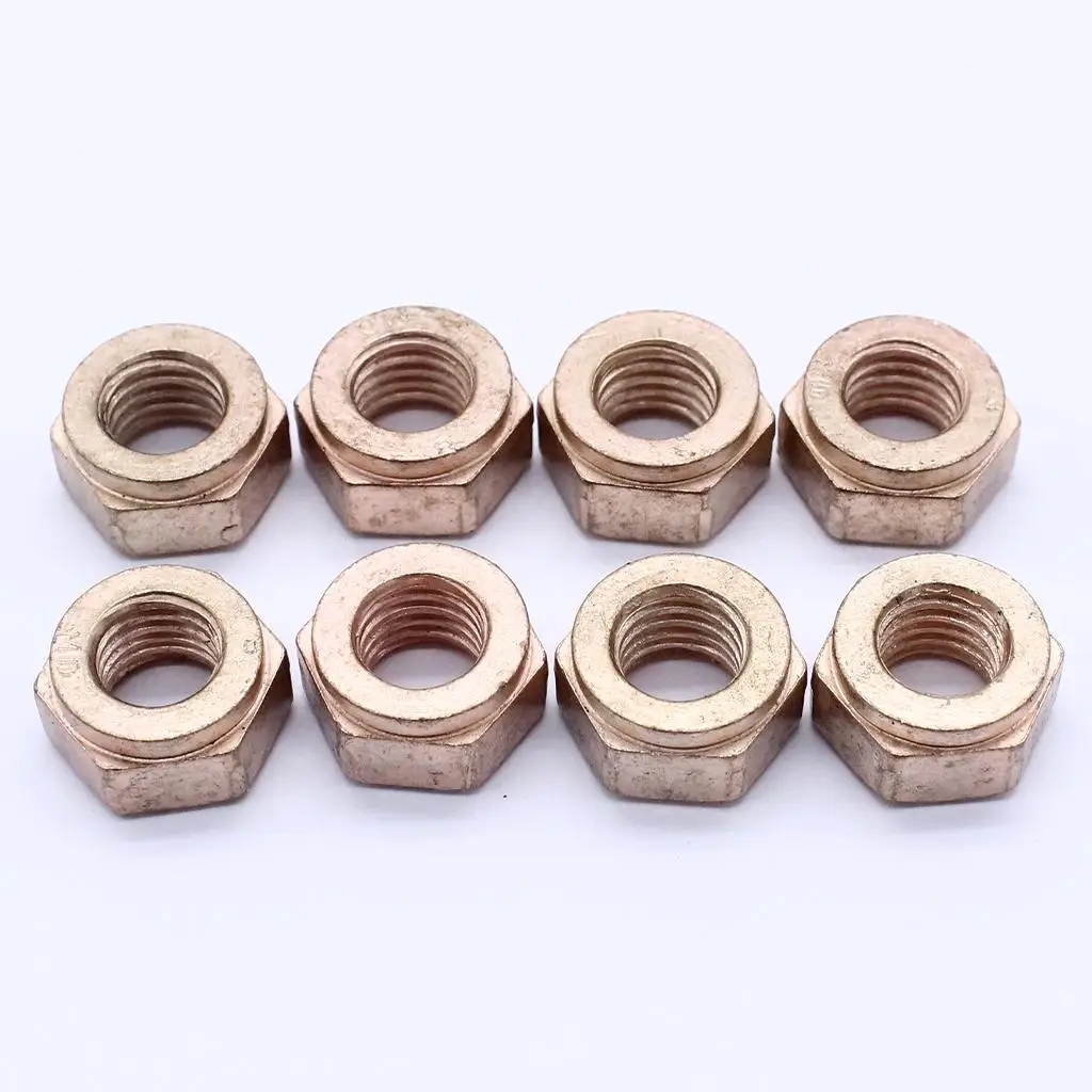 8Pcs Exhaust Manifold Studs Nuts M8 x 30mm Metal Hardware Fit for VW Golf