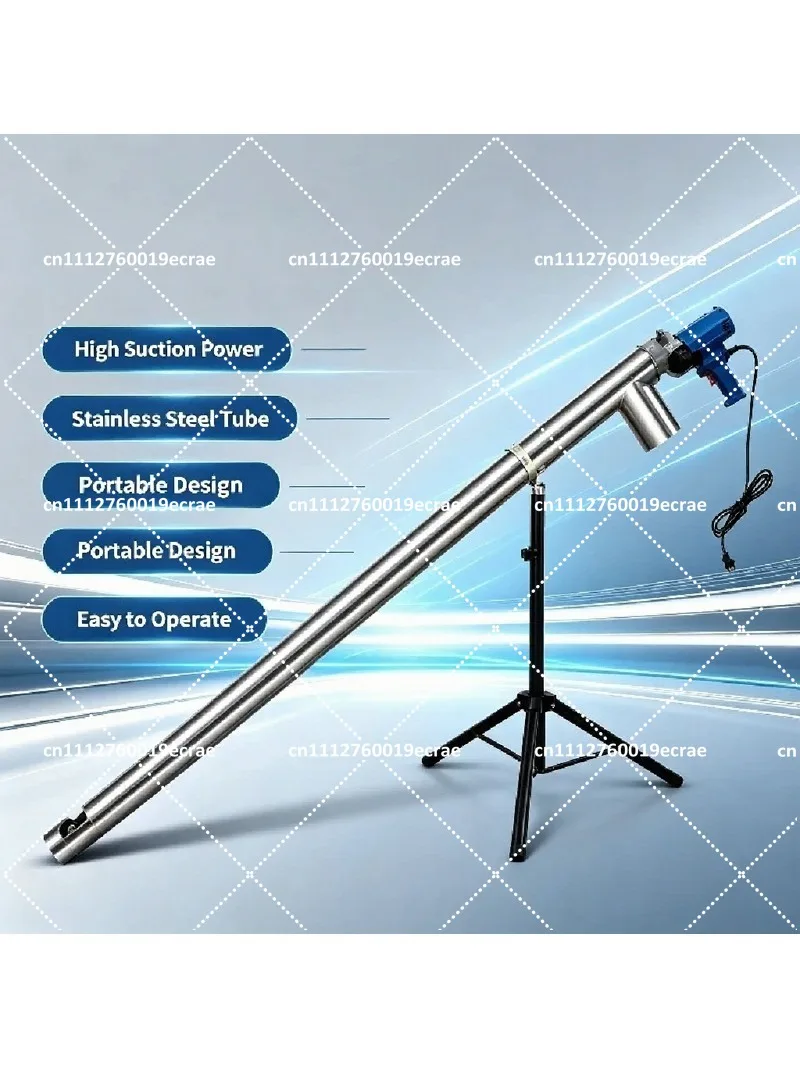 Portable Grain Suction Machine, Screw Conveyor Grain Pump for Wheat Rice Corn, Household Grain Feeding & Transfer Equipment