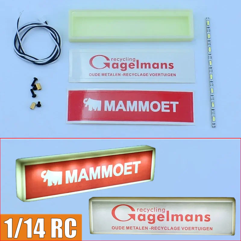 RC Truck Simulation LED Roof Light Box for 1/14 Tamiya for SCANIA R620 for VOLVO FH16 for 3363 MAN Car DIY