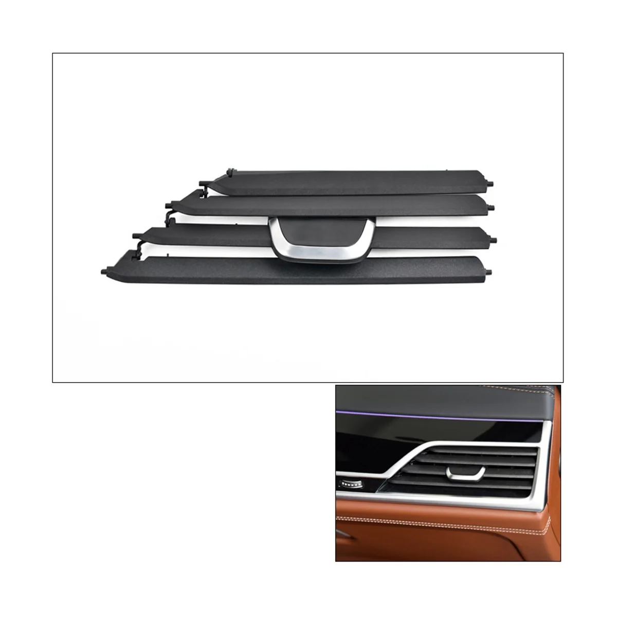 Car Front Middle Left Right Air Vent Outlet Grille AC Slide Clip Repair Kit for BMW 7 Series G11 G12(Middle Right)