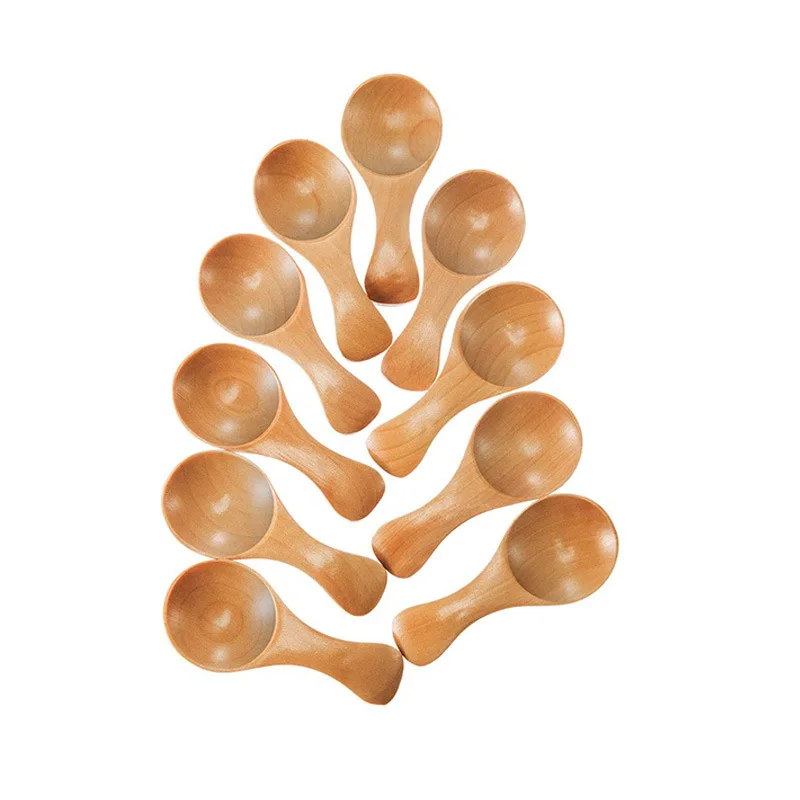 10/20/50/100pcs Small Wooden Spoon Tea Honey Coffee Condiment Salt Sugar Spoon Baby Mini Spoon Kitchen Accessories