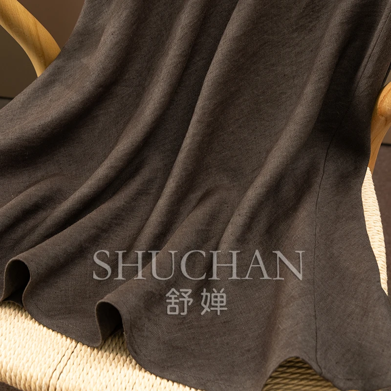 2025 Fashion Design Hemp Linen Diagonal Cut Waist Sleeveless Shirt Dress New Women 43B9 Sukienka urodzinowa dla kobiet