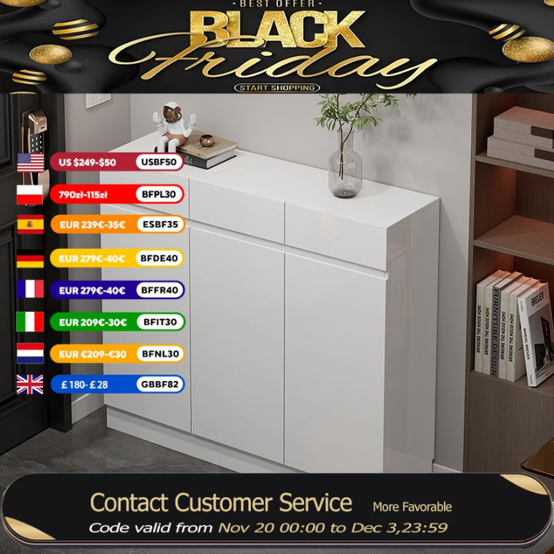 

Waterproof Wooden Shoe Cabinet White Minimalist Salon Living Room Shoe Rack Display Hallway Meuble Chaussures Furniture Home