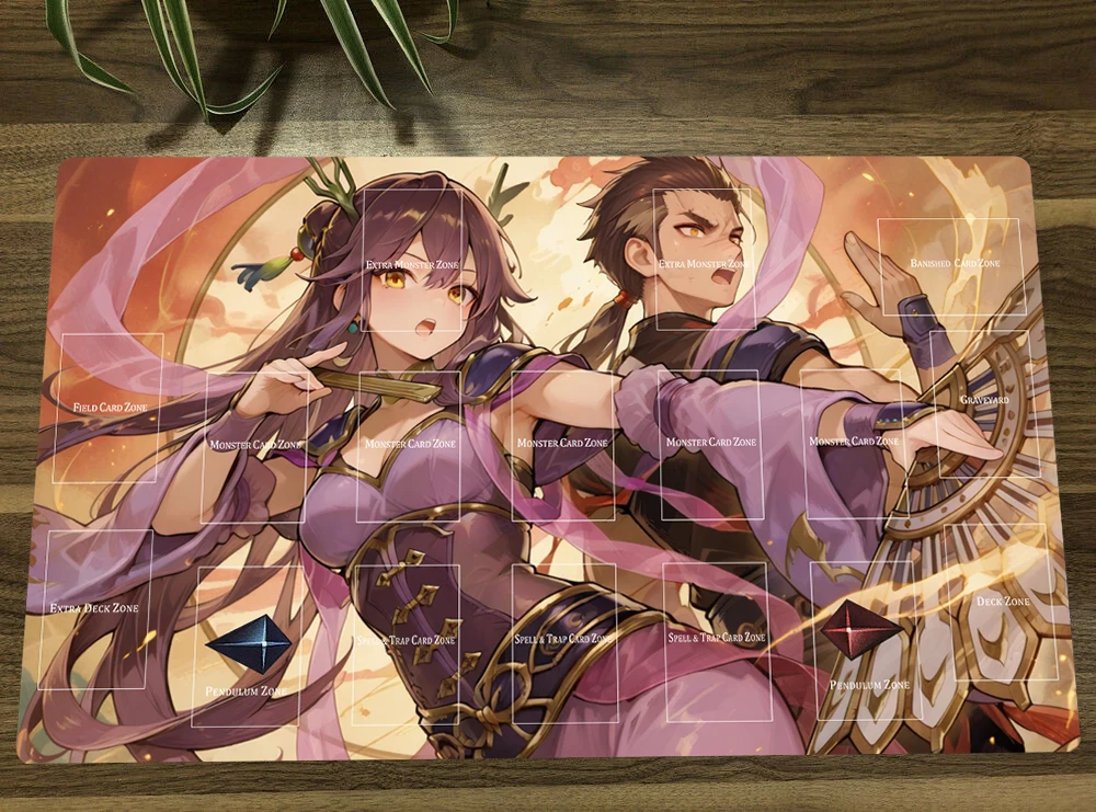 

YuGiOh Shaman of the Tenyi TCG CCG Mat Trading Card Game Mat Table Playmat Desk Gaming Play Mat Mouse Pad Mousepad Free Bag