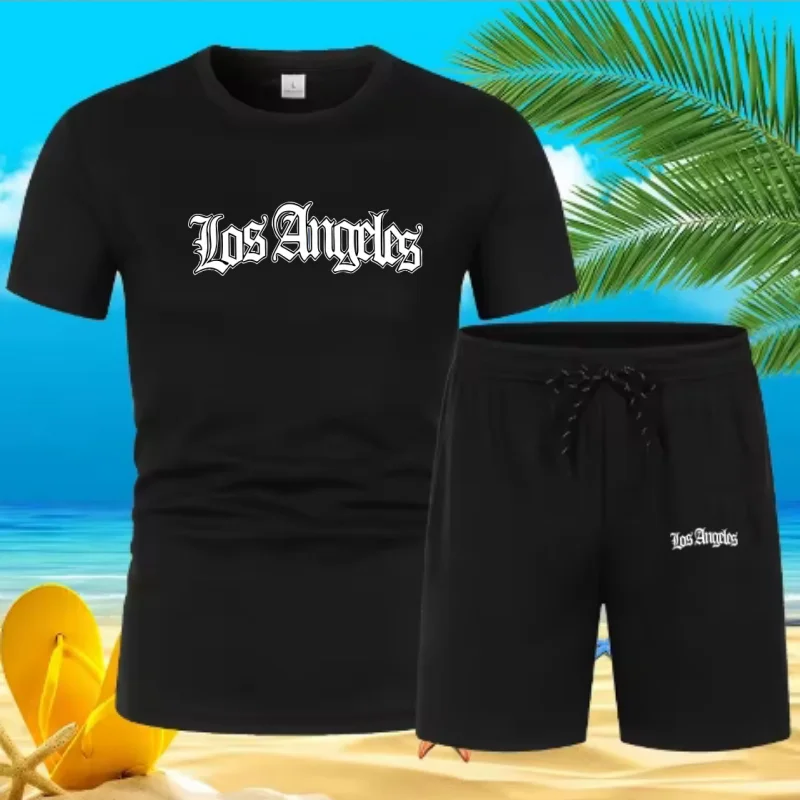 Мужская летняя футболка с буквенным