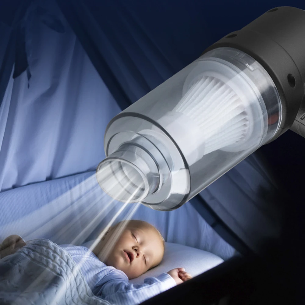 Kabelloser Auto-Staubsauger, 1200 mAh, tragbarer Auto-Staubsauger, Tiefenreinigung, Handheld, 3500 Pa Saugkraft, für Zuhause, Auto, Tierhaare und Büro