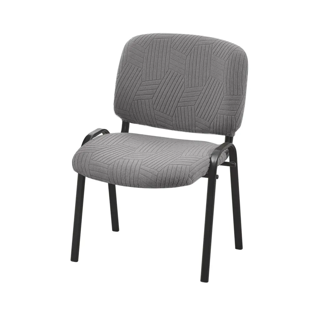 Stretch Fabric Office Chair Covers Elastic Material Separate Seat And Backrest Chair Protectors Geometric Design
