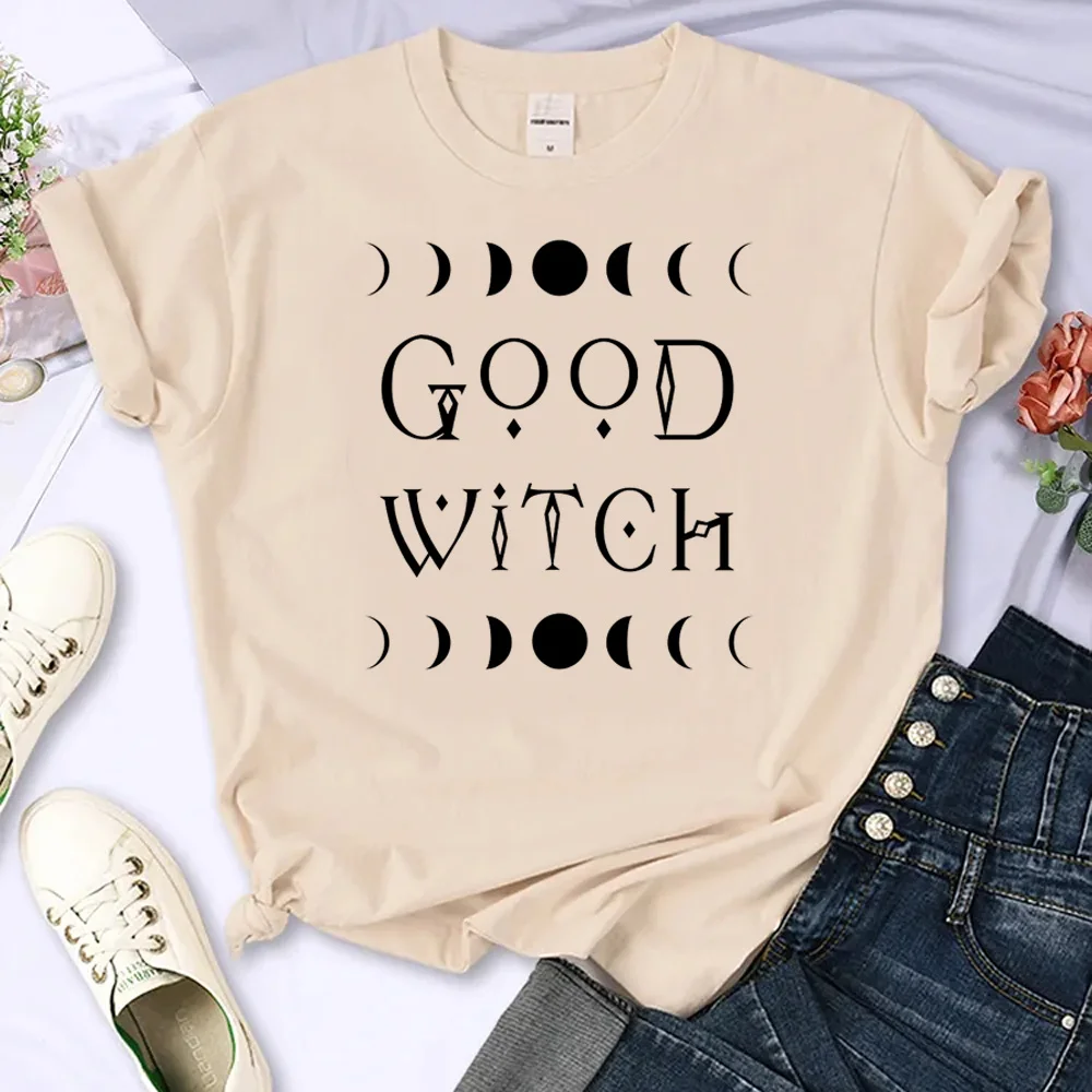 Witch t-shirts women streetwear summer funny t-shirts girl anime 2000s designer clothes