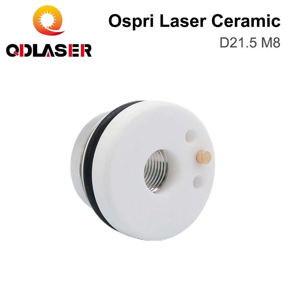 QDLASER 3D Laser Ceramic Body OSPRI D21.5 M8 Laser Ceramic Nozzle Holder for 1064nm Laser Cutting Head Sensor Accessories