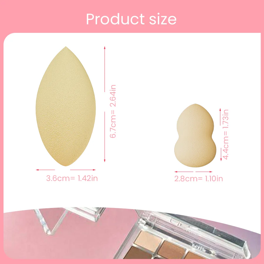 مجموعة منتفخة من مسحوق إسفنجة القرع الزيتوني الملون من الدرجة العالية لا تأكل مسحوق جاف ورطب مكياج تجميل مزدوج الاستخدام