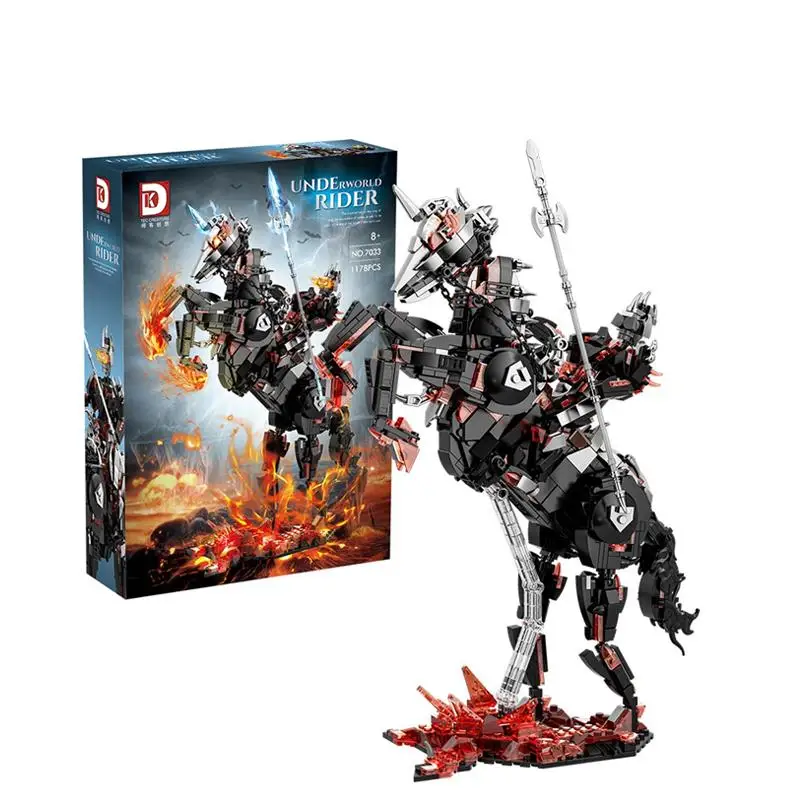 7033 1178pcs Hell War Knight Model Film Series DIY Construction Toy Building Block Set Collectible Gift for Adult Boys