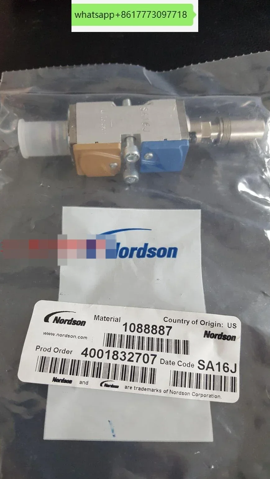 1088887 Nordson Glue Valve Nozzle Spray Gun 339695 Nozzle Glue Spraying Module