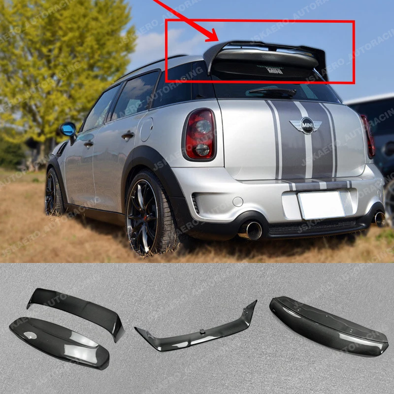 

For Mini Cooper R60 Carbon Fiber Rear Roof Window Spoiler Wing Lip Bodykits