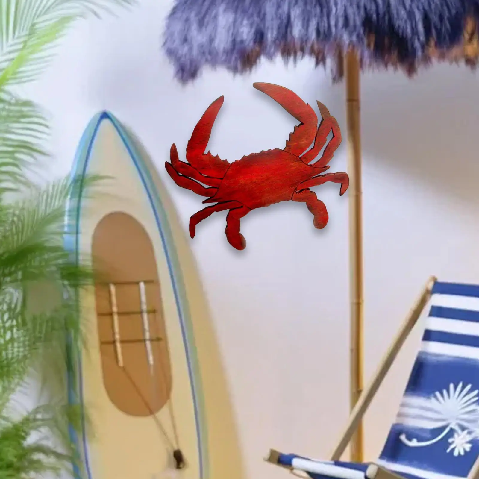 

Crab Wall Art Decor Hanging Kitchen Coastal Beach Design Sea Life Patio Statue Crab Wall Sculpture Outdoor Indoor Decoration