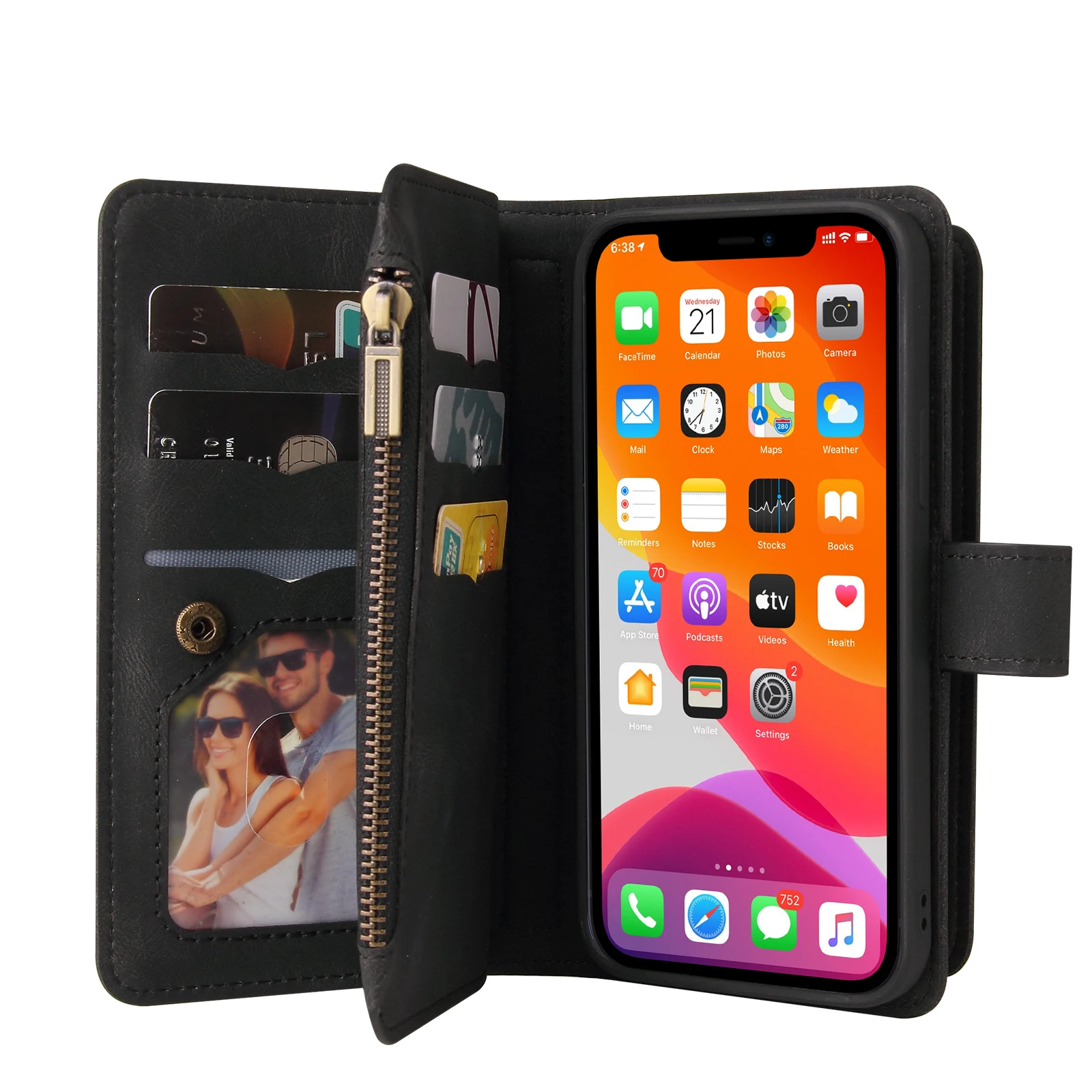 

Phone Cover for Samsung Galaxy S25 Ultra S24 S23 S22+ S21 S20 S10 S9 Plus Multifunctional Zipper 15 Cards Wallet PU Leather Case