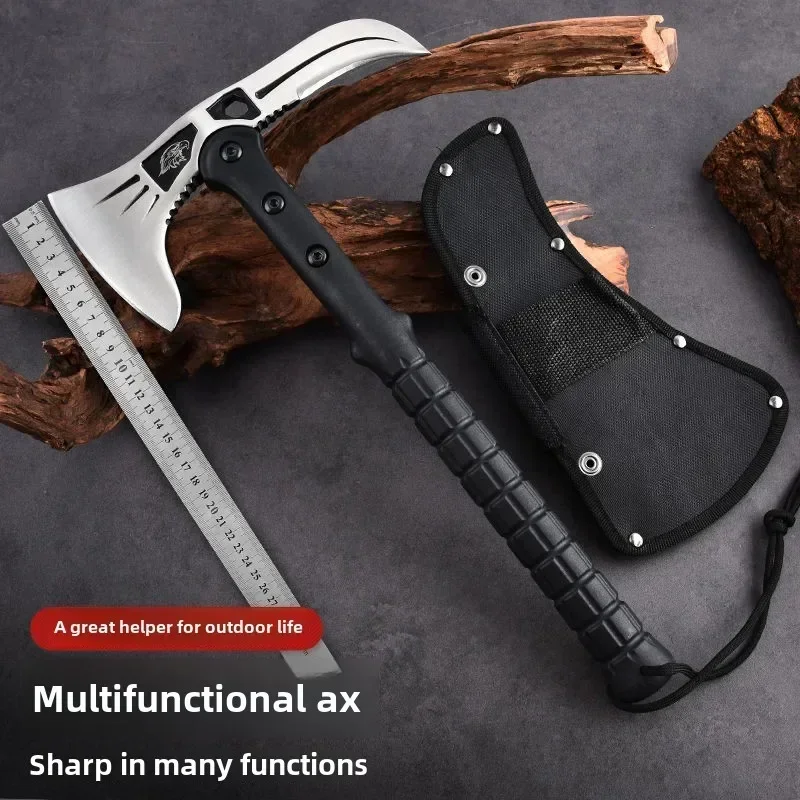 Multi functional tactical axe, mountain cutting blade, axe knife, outdoor self-defense survival weapon, special chopping wood