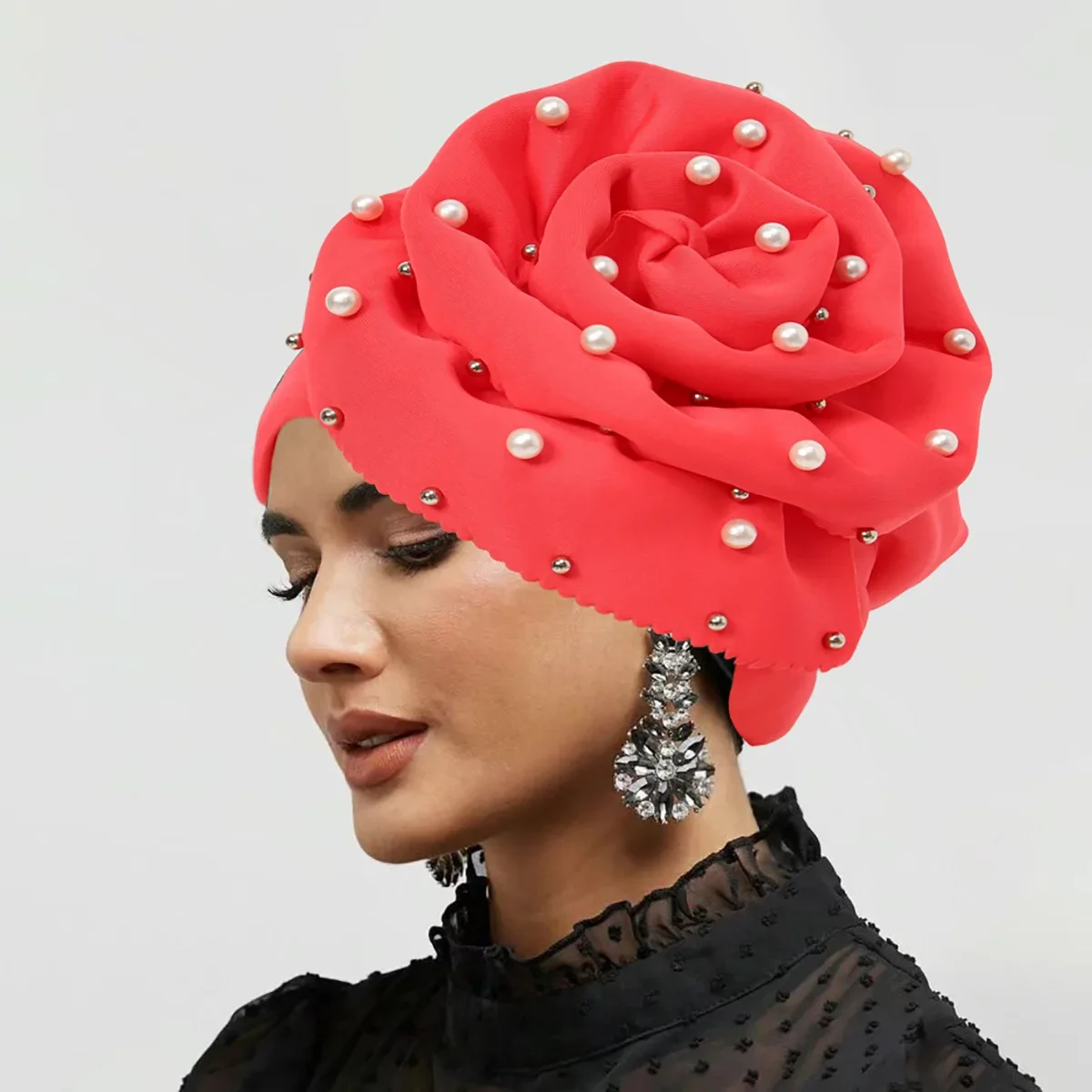 

Новый тюрбан с бриллиантами и бусинами, мусульманский хиджаб, женский платок, химиотерапевтическая шапочка от выпадения волос, головной убор для свадебной вечеринки, Turbante Mujer