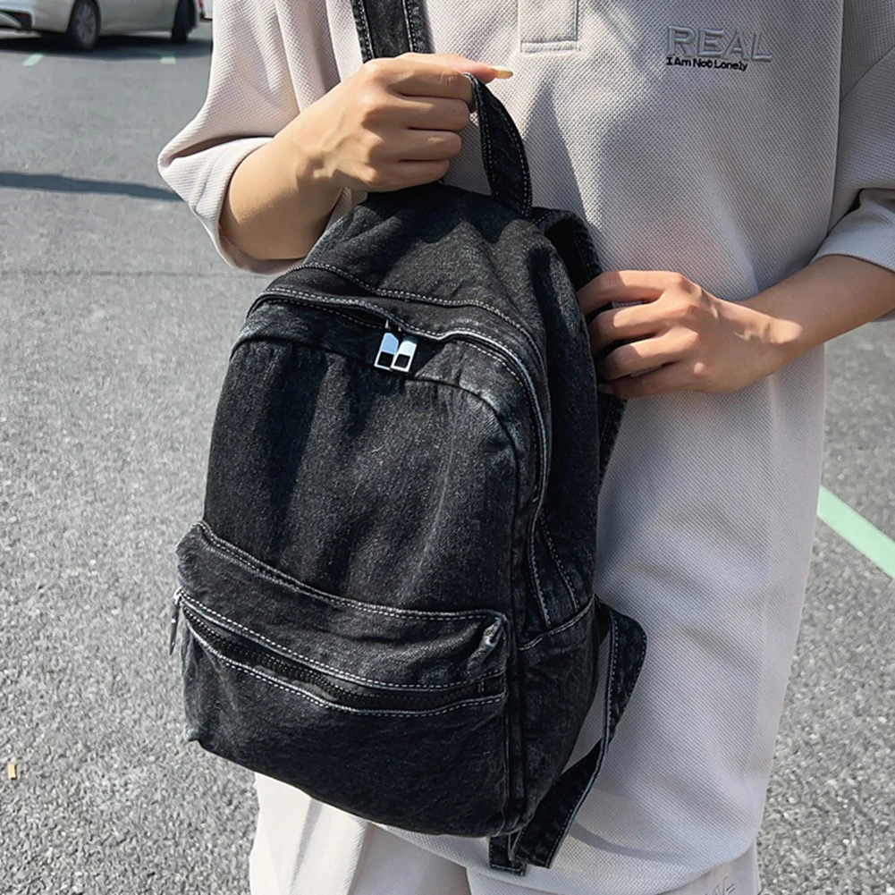 Mochila vaquera de moda, mochilas Retro, mochila de viaje clásica ligera, gran capacidad, múltiples bolsillos para viajes al aire libre