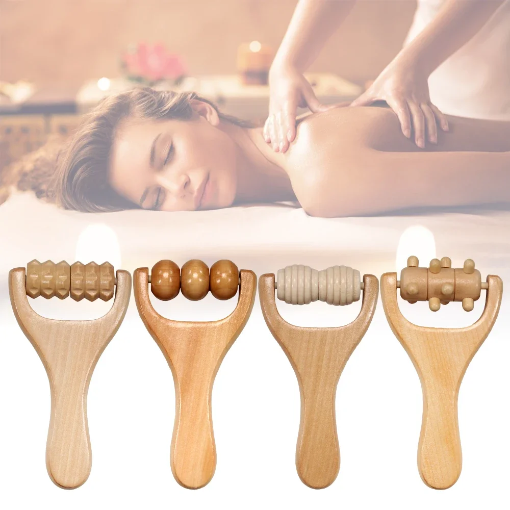 1Pcs Wooden Massage Roller,Instantly Self Massage Waist Thigh, Leg, Hands Full Body Roller Tool Massager DIY Maderotherapy