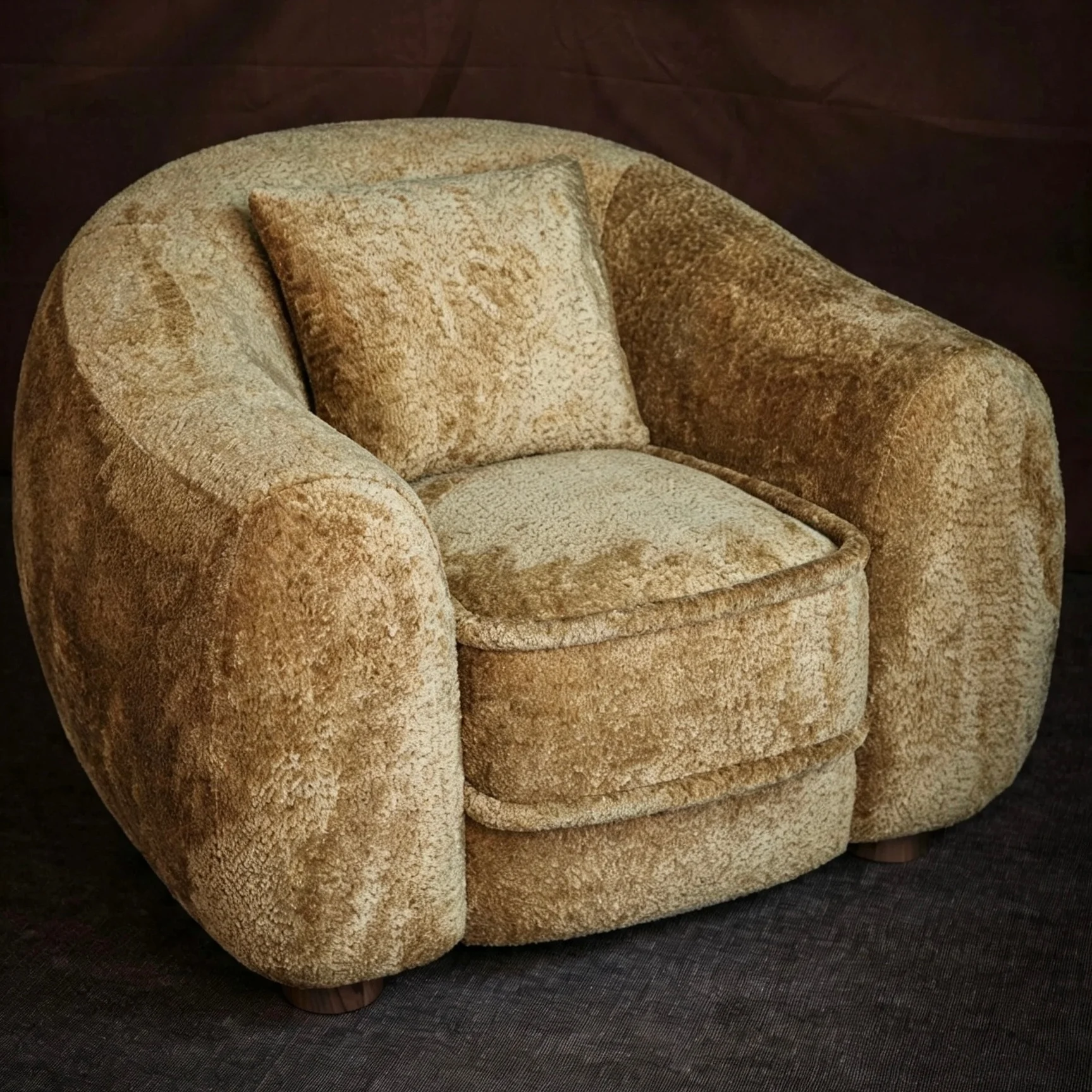 Factory direct sales American retro turmeric throw pillow single sofa lazy atmosphere leisure chair