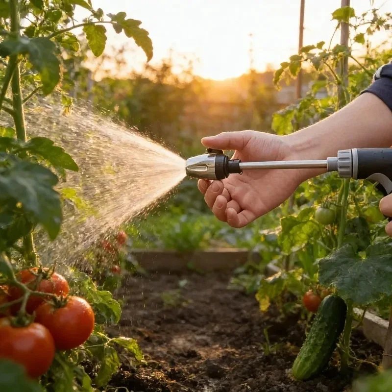 Pistola de Agua Ergonómica Portátil de Alta Presión, 2 Veces Más Potente, Sin Batería, Plástico Resistente para Lavado de Autos y Riego de Plantas