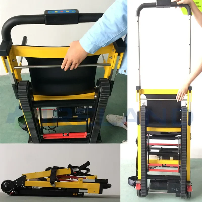 Electric Stair Climbing Wheelchair Folding Crawler Type Machine for Elderly Up and Down Stairs Mobility Aid Device