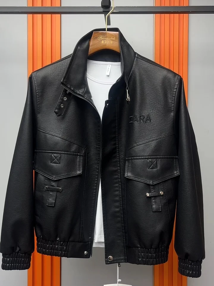 

High Quality Men's Stand Collar Jacket Spring Autumn Fashionable Versatile Premium Sensation Personalized Elegant Standard Fit
