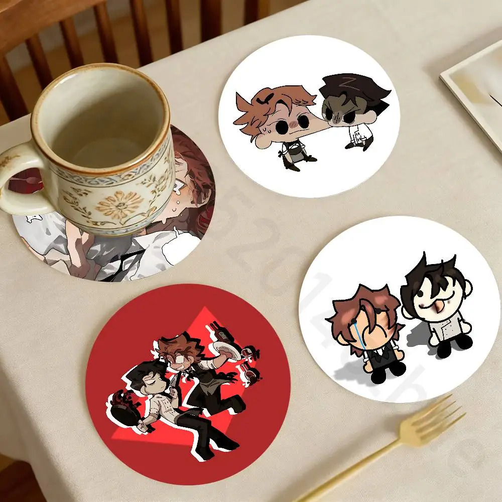 

Vincent Rody D-Dead P-Plate Wooden Theme Desktop Heat Mats Home Decor Coffee Mug Coasters For Office Restaurant