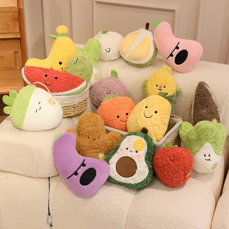 

Plush Doll Cute Simulation Fruit Vegetable Enlightenment Toy Creative Educational Gift Soft Stuffed Cartoon Pillow Room Decor
