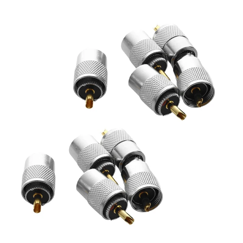 

B76A 10 Pcs UHF PL259 Plug Solder Connector For RG8