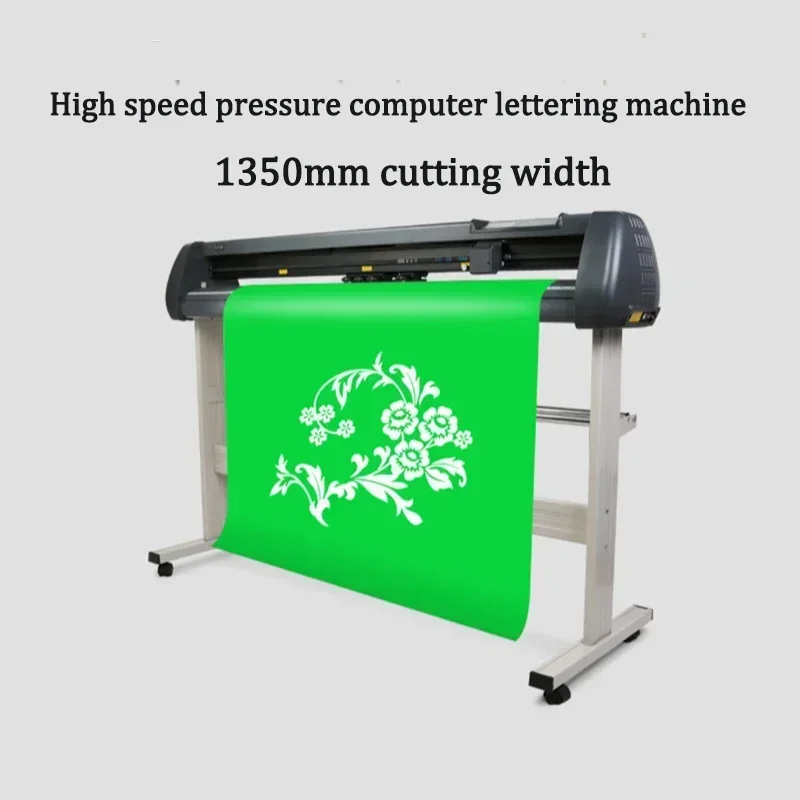 Small Electric 1350 Mm Vinyl Plotter Cutting Machine 53 Inch Plotting Printer Cutting Logo Making Software Computer USB Craft Cu