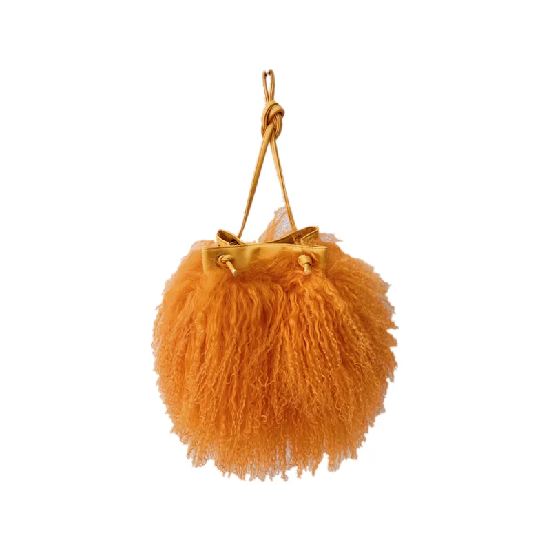 Women's Plush Fur Fanny Pack Luxury Beach Wool Fur Handbag Large Capacity Soft High Quality Single Shoulder Fur Bag
