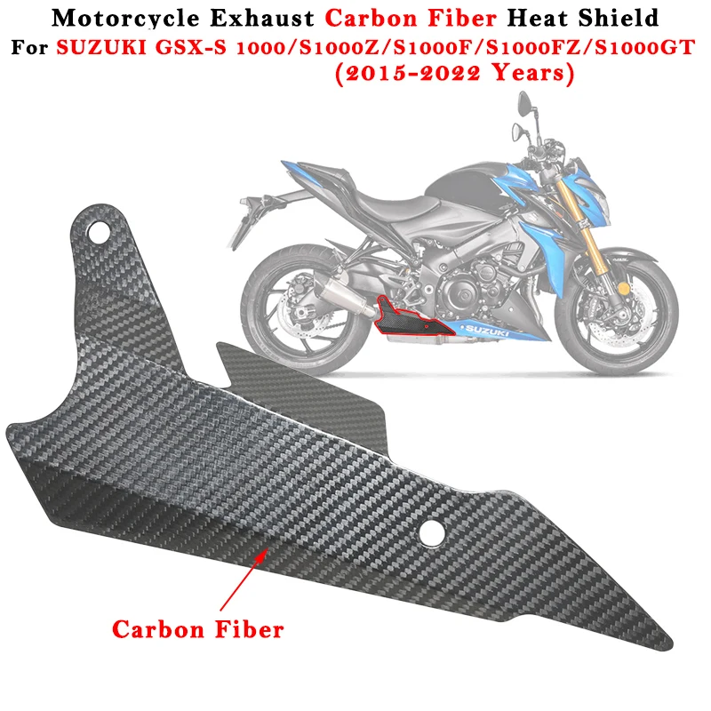 Motorcycle Exhaust Modiifed Muffler Protector Board Heat Shield For SUZUKI GSX S1000 S1000Z S1000F S1000FZ S1000GT 2015 - 2023