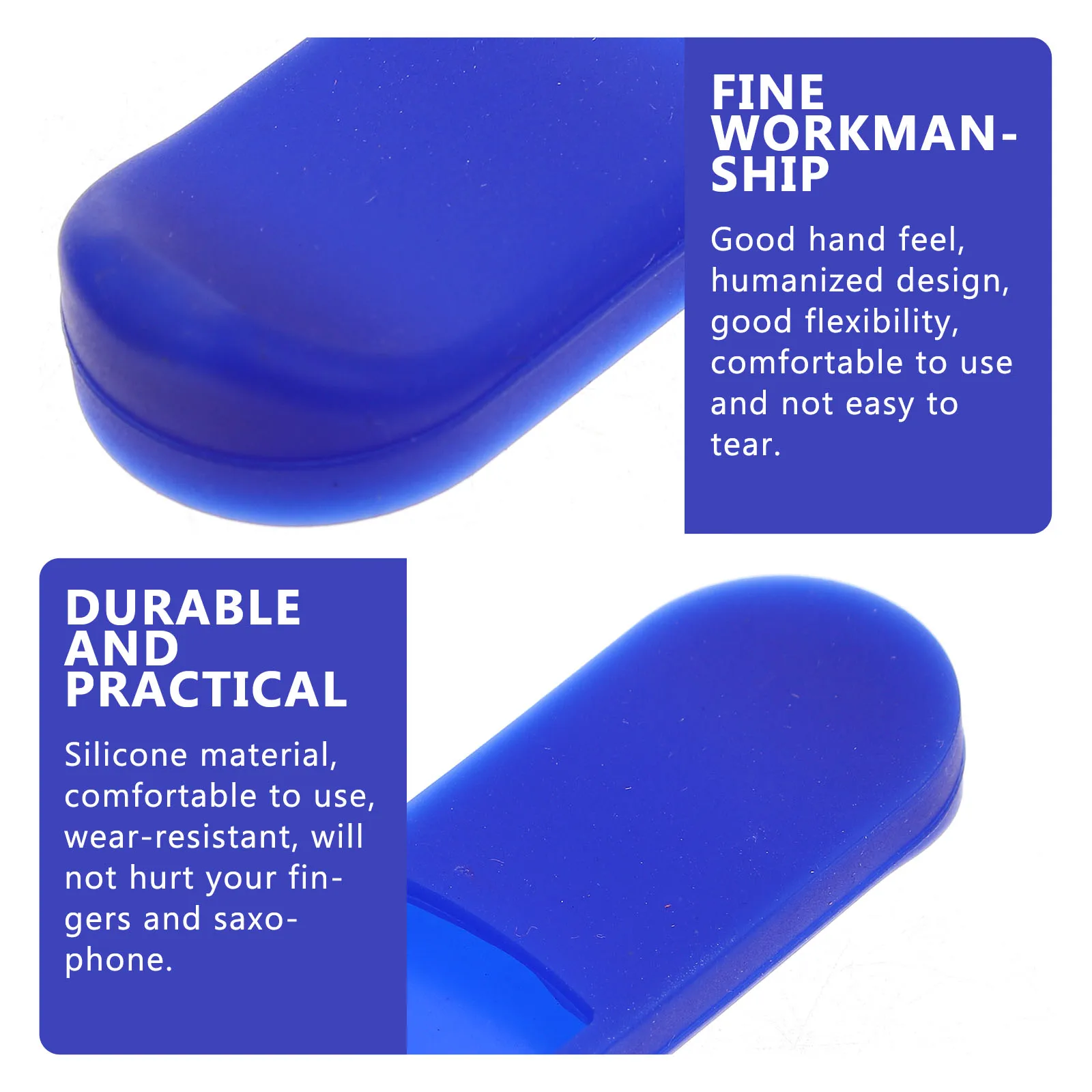 

2Pcs Saxophone Thumb Rest Cushion Silicone Sax Thumb Pad Finger Protector Comfortable Instrument Accessory Finger Protector