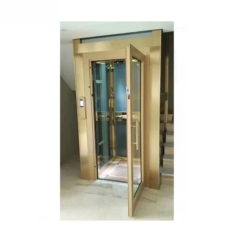 320kg Mini Home Lift Platform Modern Design 2 3 4 Floor Staircase Elevador for Villas PVC Driven by AC