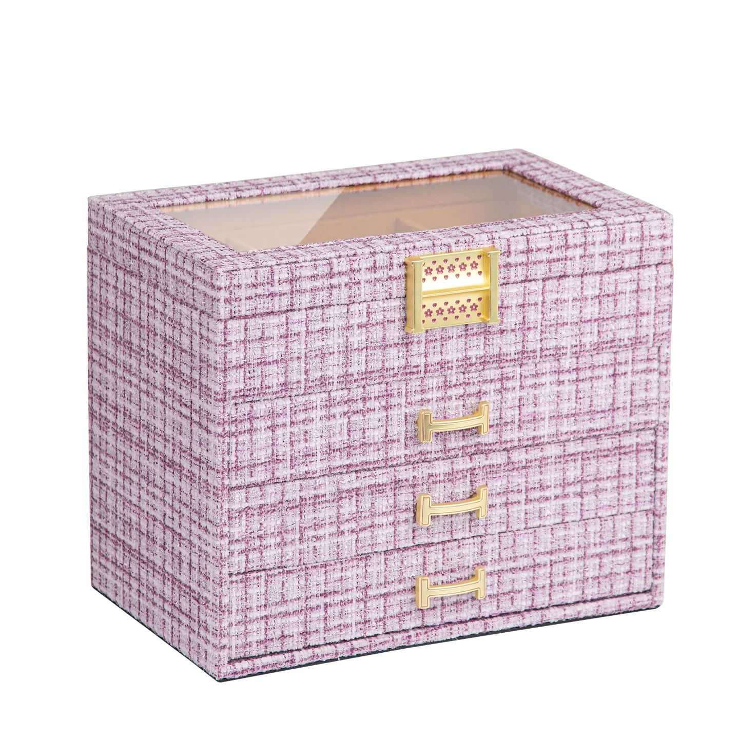 DSA new fashion Xiaoxiangfeng jewelry box large capacity vanity box jewelry sunroof storage box