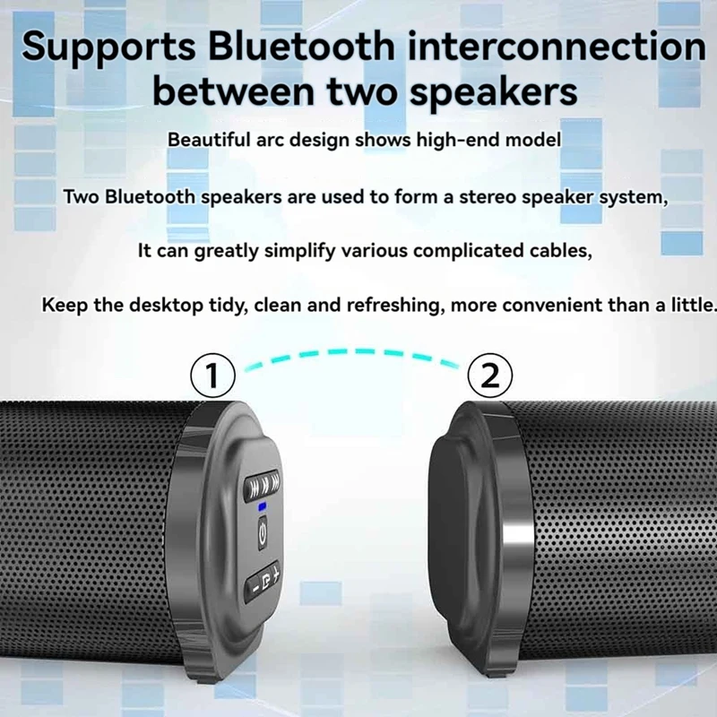

Wireless Bluetooth Sound Bar, Powerful Stereo Surround Sound, Subwoofer, FM Radio, Home Theater System for TV-A75P