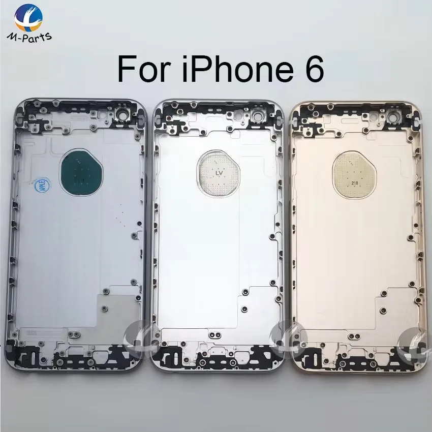 Replacement Battery Cover for iPhone 6, Battery Housing Rear Door Chassis Frame, Carcasses Body with Logo, Free Gift, Super Qua