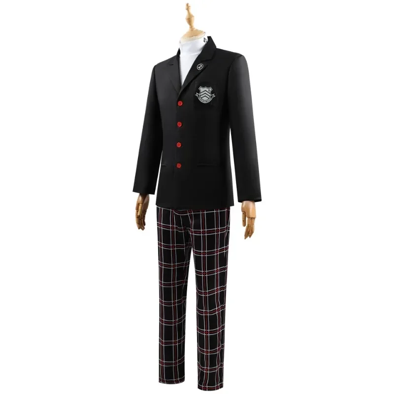 Jogo persona 5 amamiya ren kasumi yoshizawa cosplay uniforme escolar das mulheres dos homens unisex terno de halloween casaco festa preto uniforme conjunto