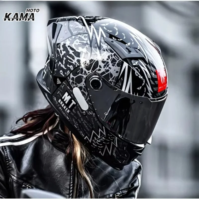 Original Mt Helmet Thunder 4 Sv with Double Visors Motorcycle Helmets Full Face Original Strong Abs Shell Color Options S-4Xl